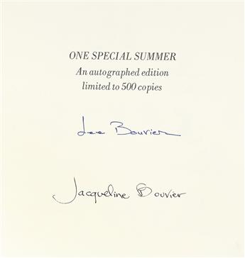 KENNEDY, JACQUELINE. One Special Summer. Signed, Jacqueline Bouvier, on half-title.